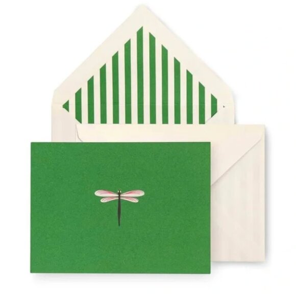 kate spade dragonfly blank greeting cards - set of 10 - Picture 1 of 2